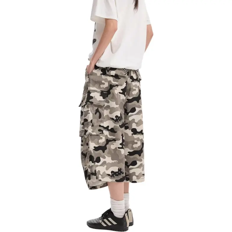 HLPT Denim Shorts Unisex Camouflage-4