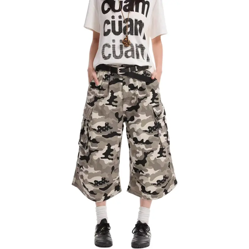 HLPT Denim Shorts Unisex Camouflage-6