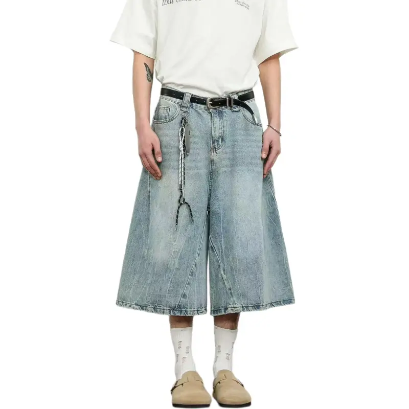 HLPT Denim Shorts Unisex Blue-2