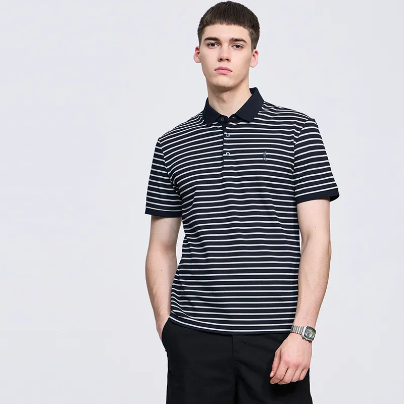 Dance With Wolves Polo Shirt Men's Dark Blue-2