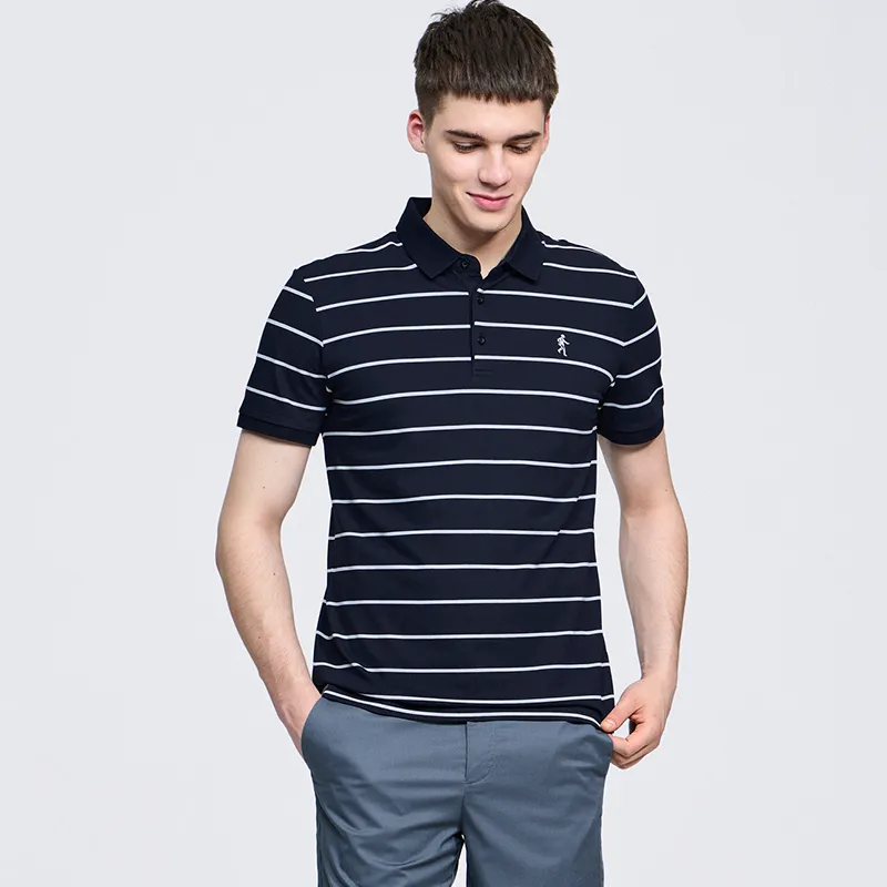 Dance With Wolves Polo Shirt Men's Dark Blue-2