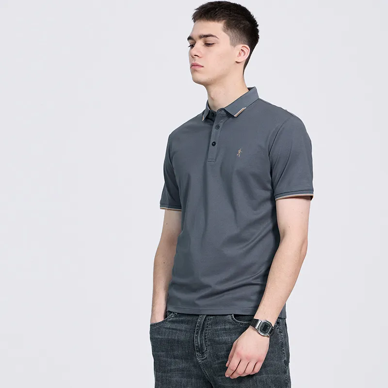 Dance With Wolves Polo Shirt Men's Dark Gray-5