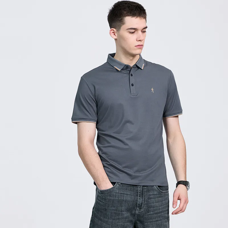 Dance With Wolves Polo Shirt Men's Dark Gray-2