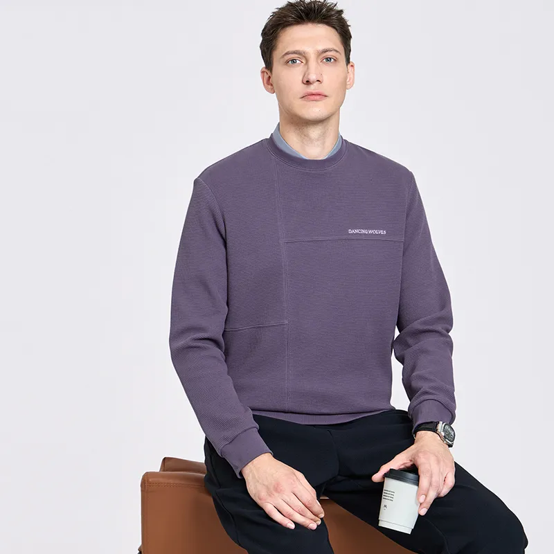 Dance With Wolves Sweatshirt Men's Purple-2