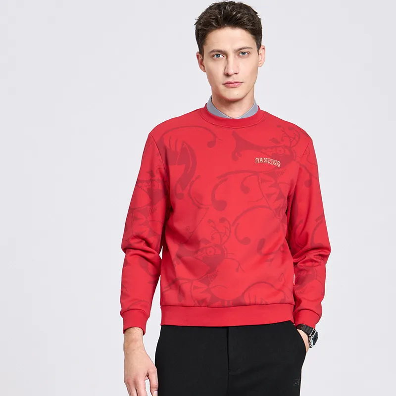 Dance With Wolves Sweatshirt Men's Red-2