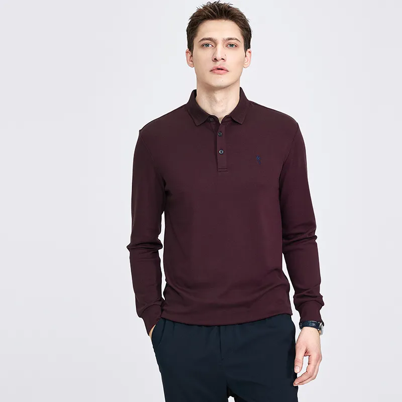 Dance With Wolves Polo Shirt Men's Burgundy-2