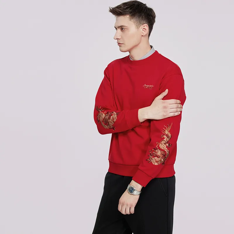 Dance With Wolves Sweatshirt Men's Red-2