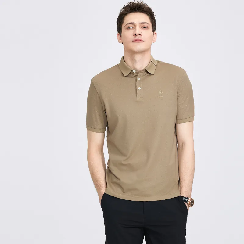 Dance With Wolves Polo Shirt Men's Khaki-5