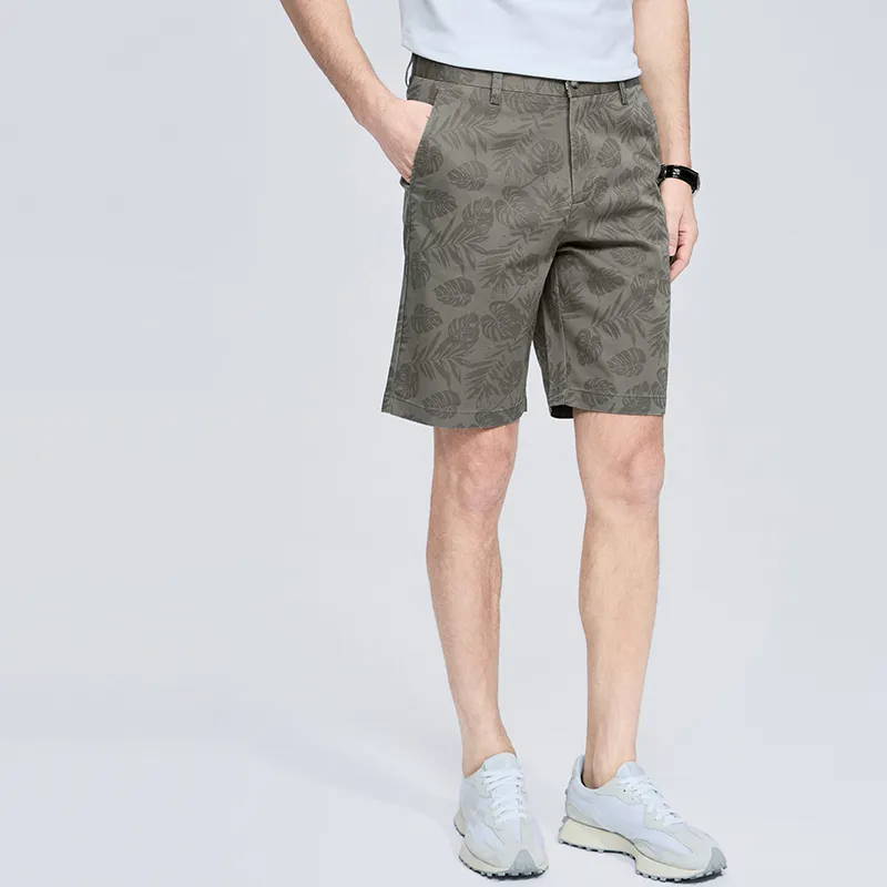 Dance With Wolves Casual Shorts Men's Gray Green-2
