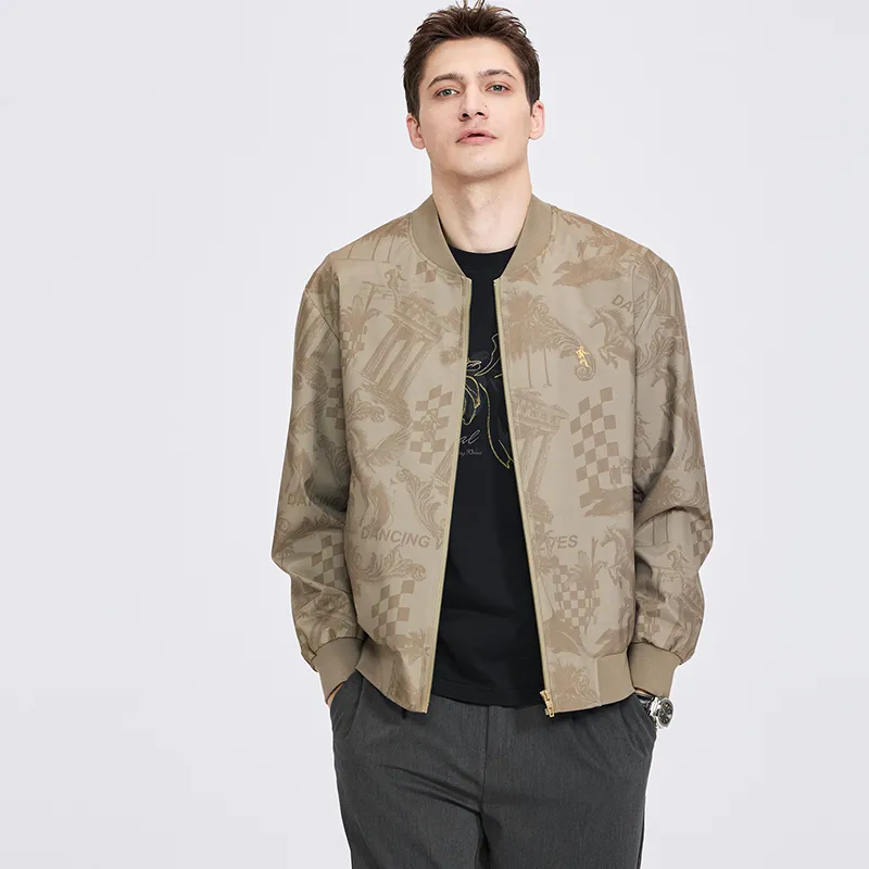 Dance With Wolves Jackets Coats Men's Khaki-4