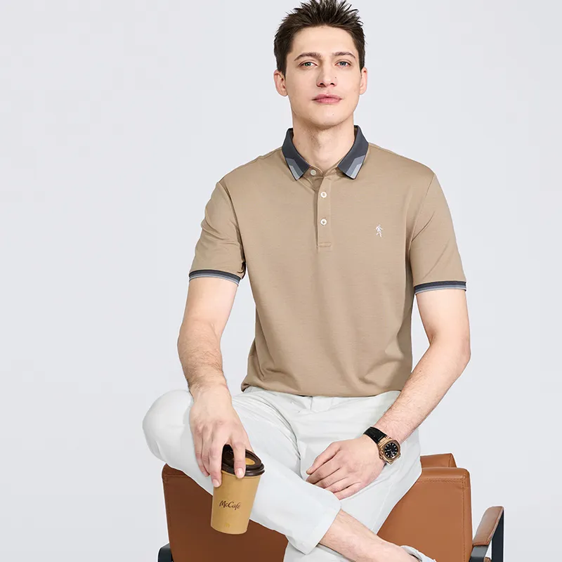 Dance With Wolves Polo Shirt Men's Khaki-3