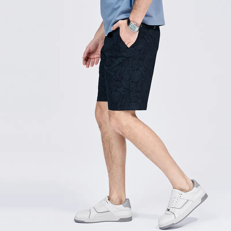 Dance With Wolves Casual Shorts Men's Navy Blue-4