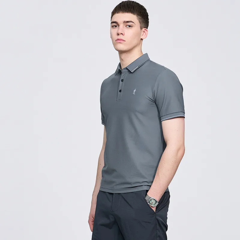 Dance With Wolves Polo Shirt Men's Dark Gray-2