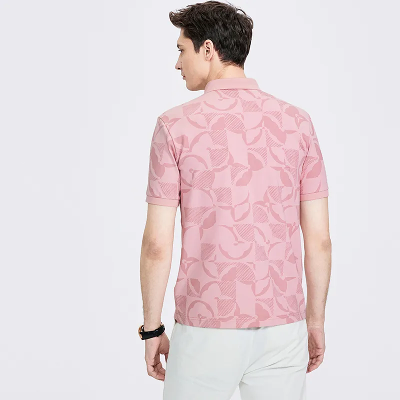 Dance With Wolves Polo Shirt Men's Pink-3