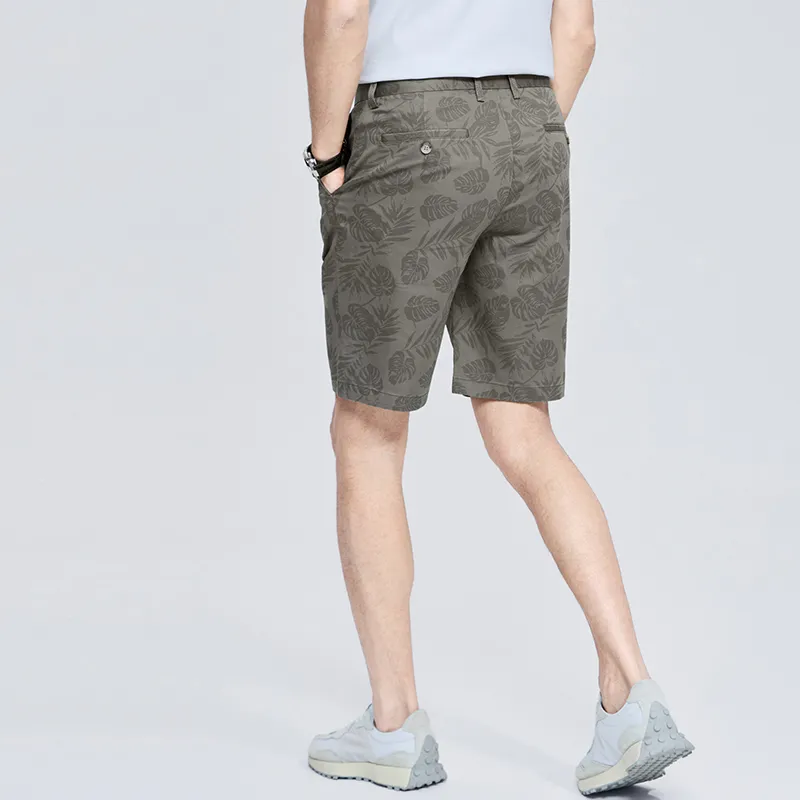 Dance With Wolves Casual Shorts Men's Gray Green-3