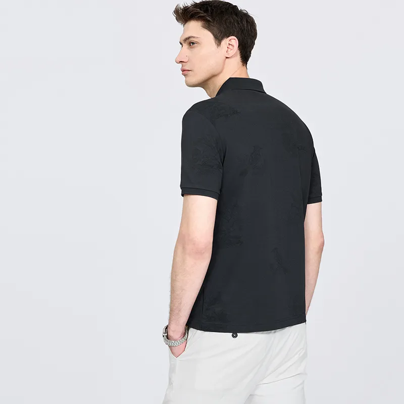 Dance With Wolves Polo Shirt Men's Carbon Gray-4