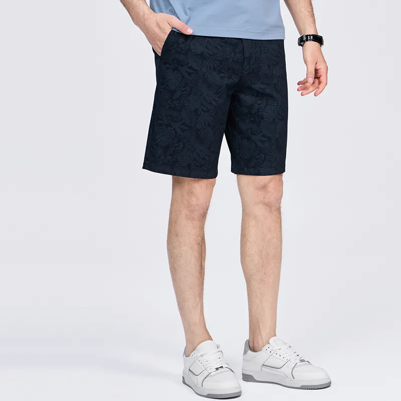 Dance With Wolves Casual Shorts Men's Navy Blue-1