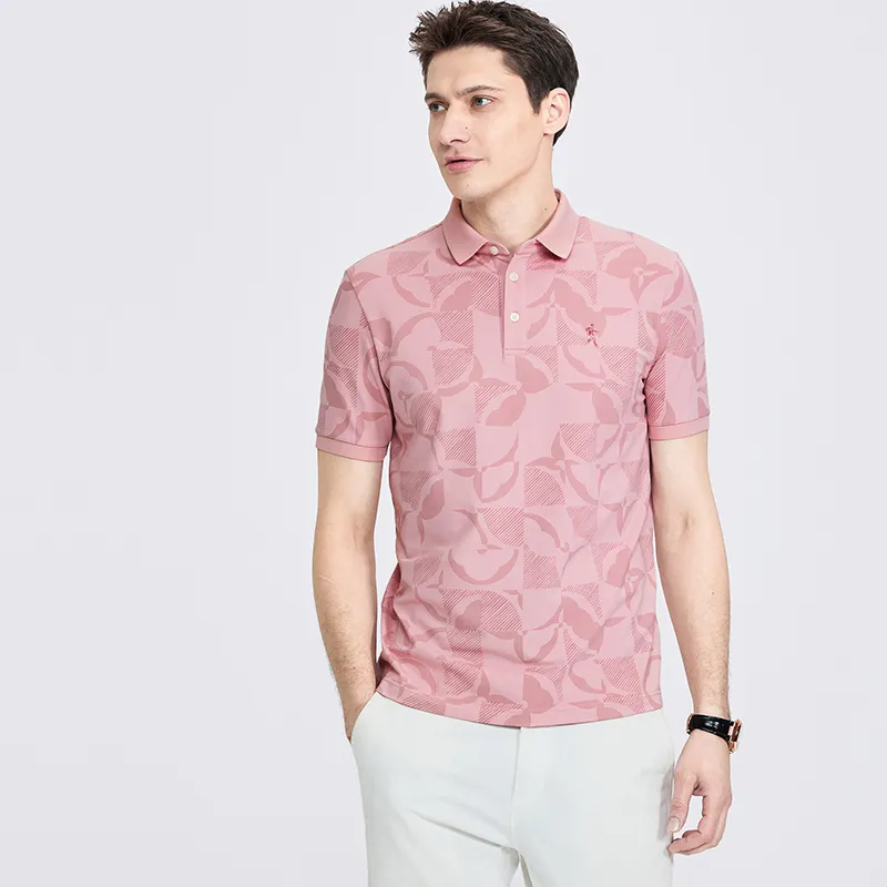 Dance With Wolves Polo Shirt Men's Pink-2