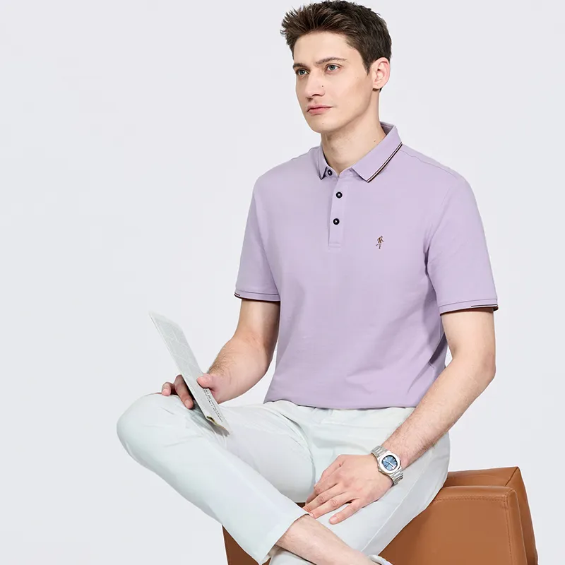 Dance With Wolves Polo Shirt Men's Purple-4