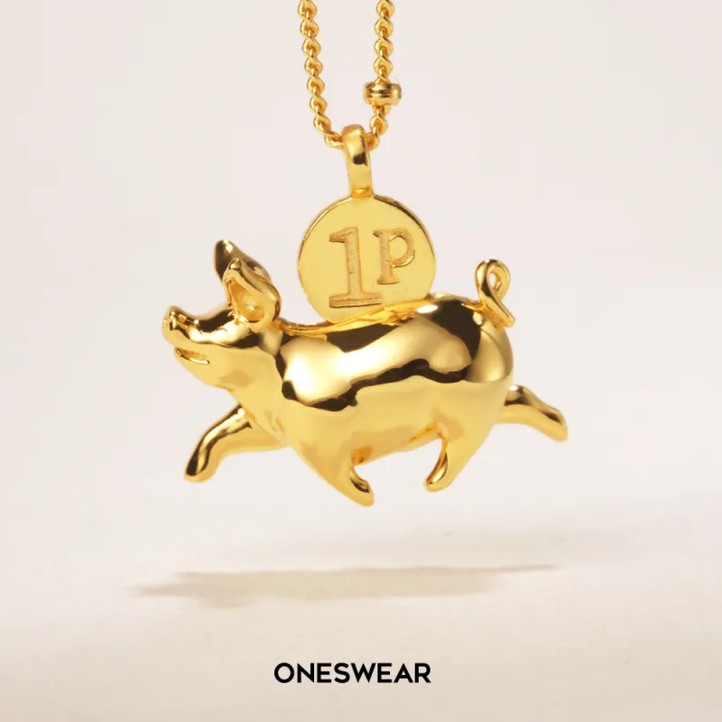 ONESWEAR S925 Silver With 18K Gold Plating Necklaces Unisex-3