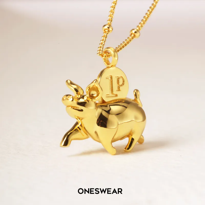 ONESWEAR S925 Silver With 18K Gold Plating Necklaces Unisex-4