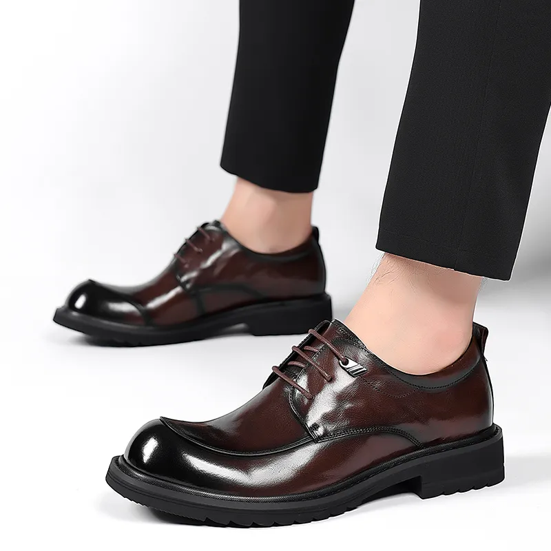 Mulinsen Dress Shoes Men Low Top Black, Brown-14