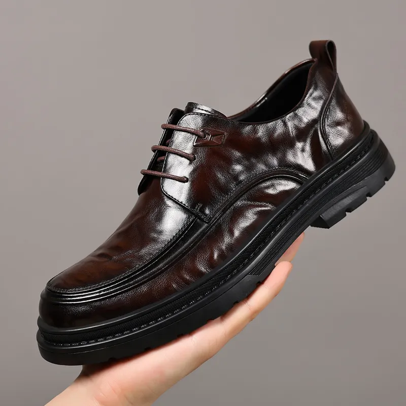 Mulinsen Dress Shoes Men Low Top Black-14