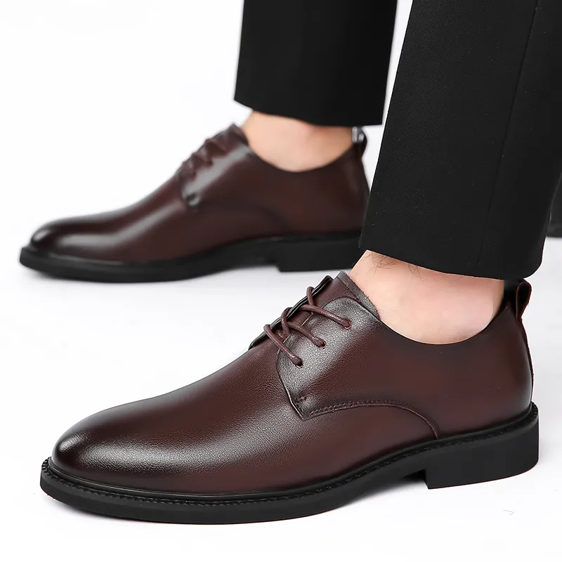 Mulinsen Dress Shoes Men Low Top Black-7