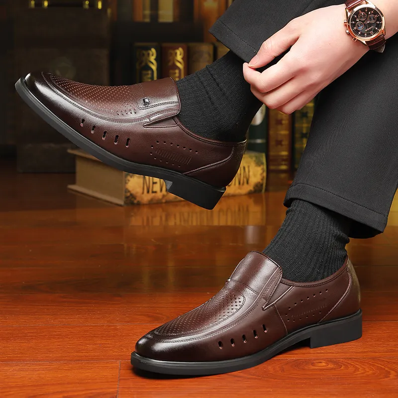 Mulinsen Dress Shoes Men Low Top Black/Brown-3