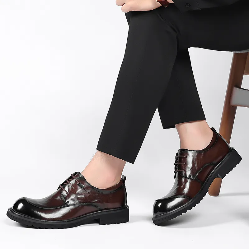 Mulinsen Dress Shoes Men Low Top Black, Brown-15
