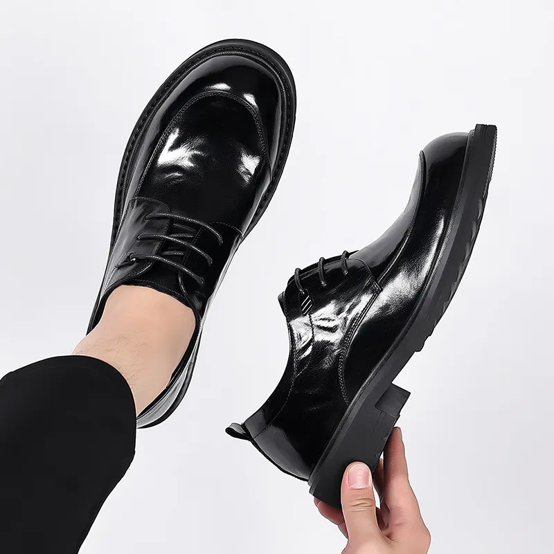 Mulinsen Dress Shoes Men Low Top Black, Brown-4