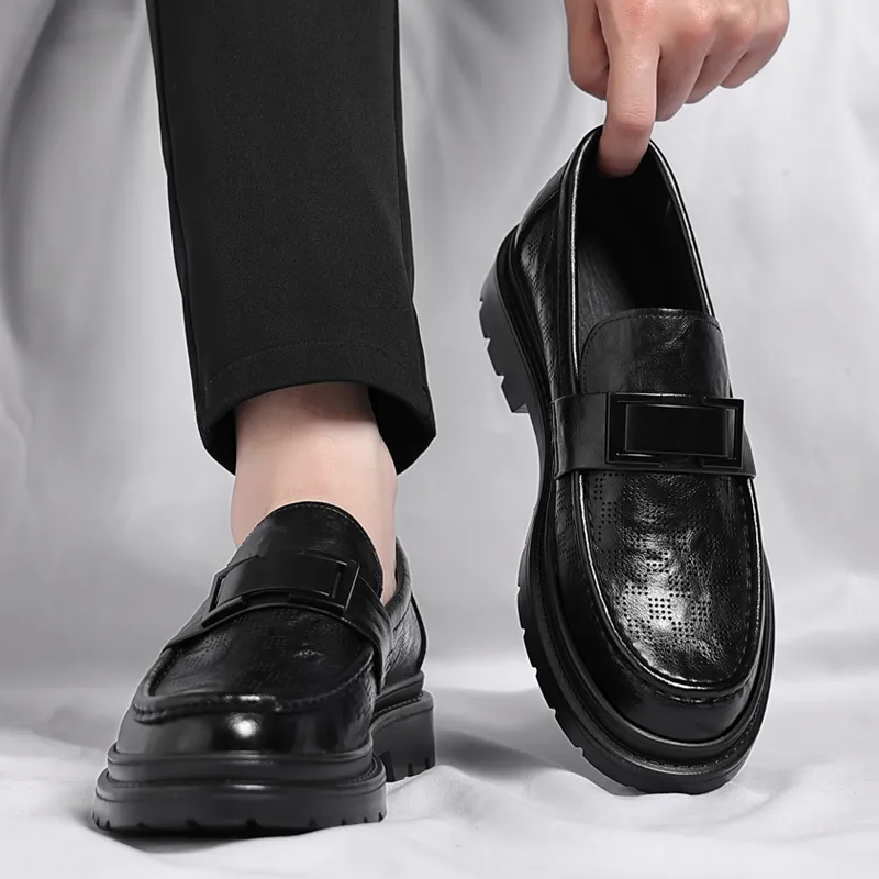 Mulinsen Loafers Men Black/Tea Brown-4