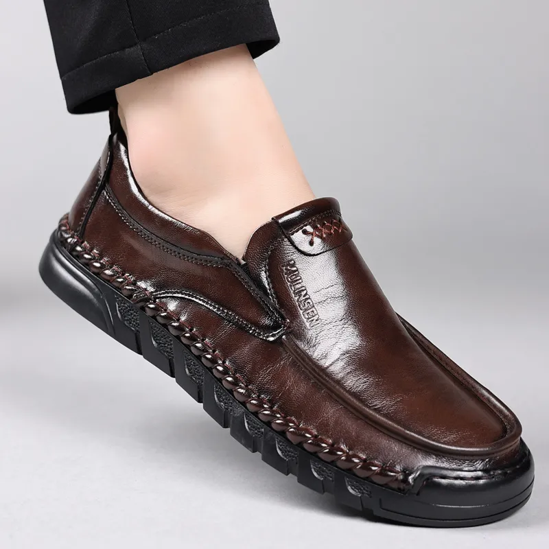 Mulinsen Men's Casual Shoes Men Low Top Black/Dark Brown-12