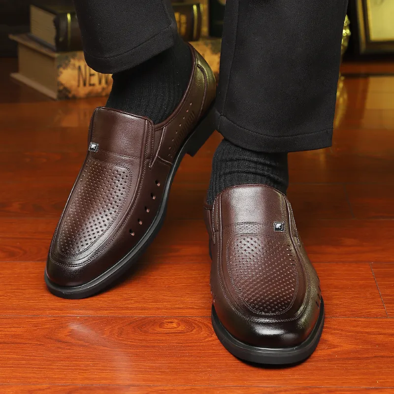 Mulinsen Dress Shoes Men Low Top Black/Brown-2