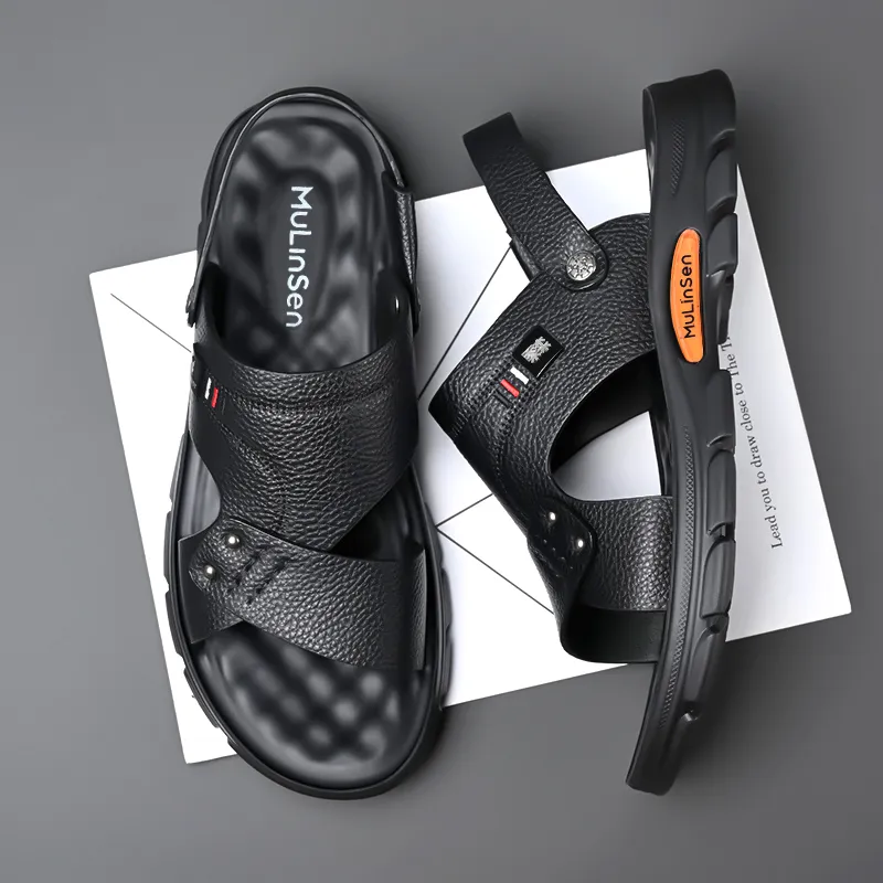 Mulinsen Beach Sandals Men Brown-3