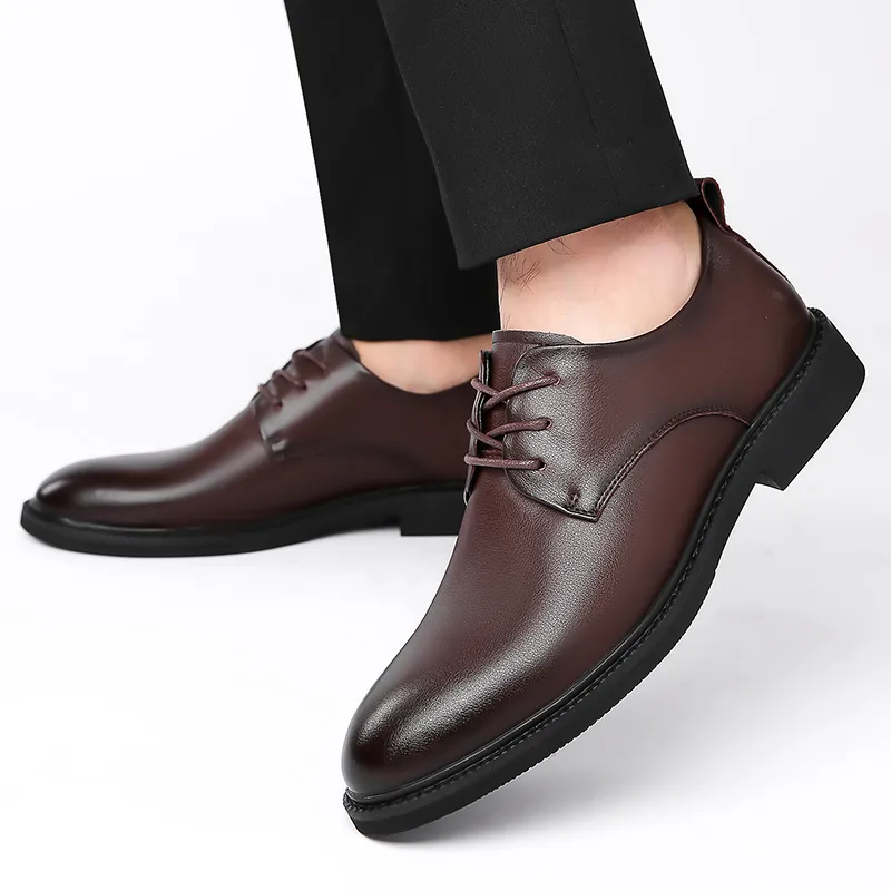 Mulinsen Dress Shoes Men Low Top Black-9