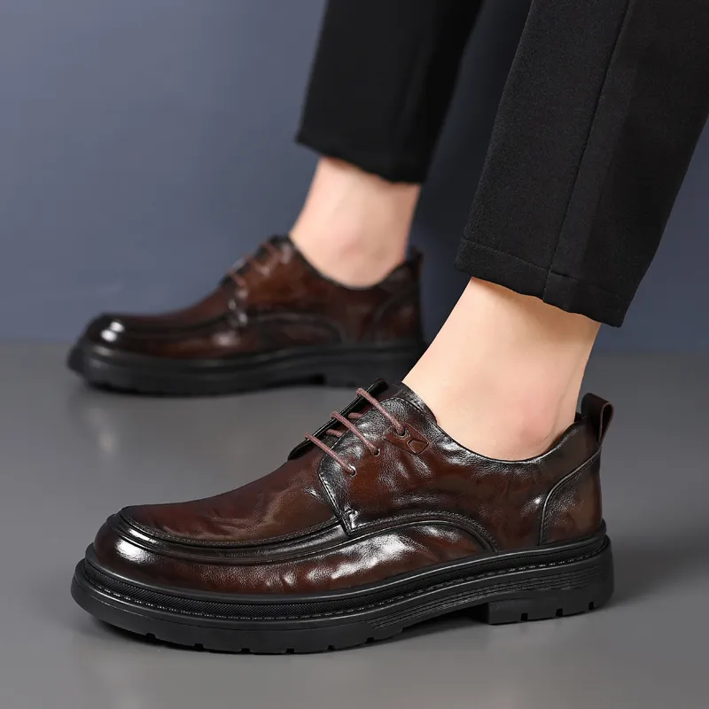 Mulinsen Dress Shoes Men Low Top Black-12