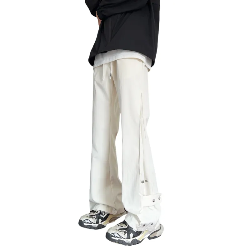 PAINT STAIN Casual Pants Unisex Black-17