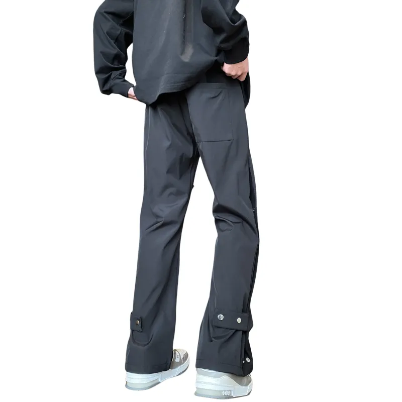 PAINT STAIN Casual Pants Unisex Black-2