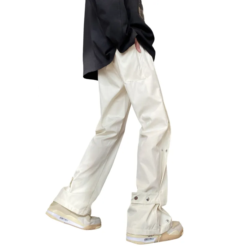PAINT STAIN Casual Pants Unisex Black-18