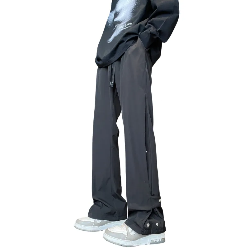 PAINT STAIN Casual Pants Unisex Black-1