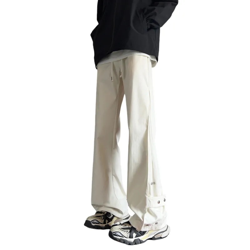 PAINT STAIN Casual Pants Unisex Black-16