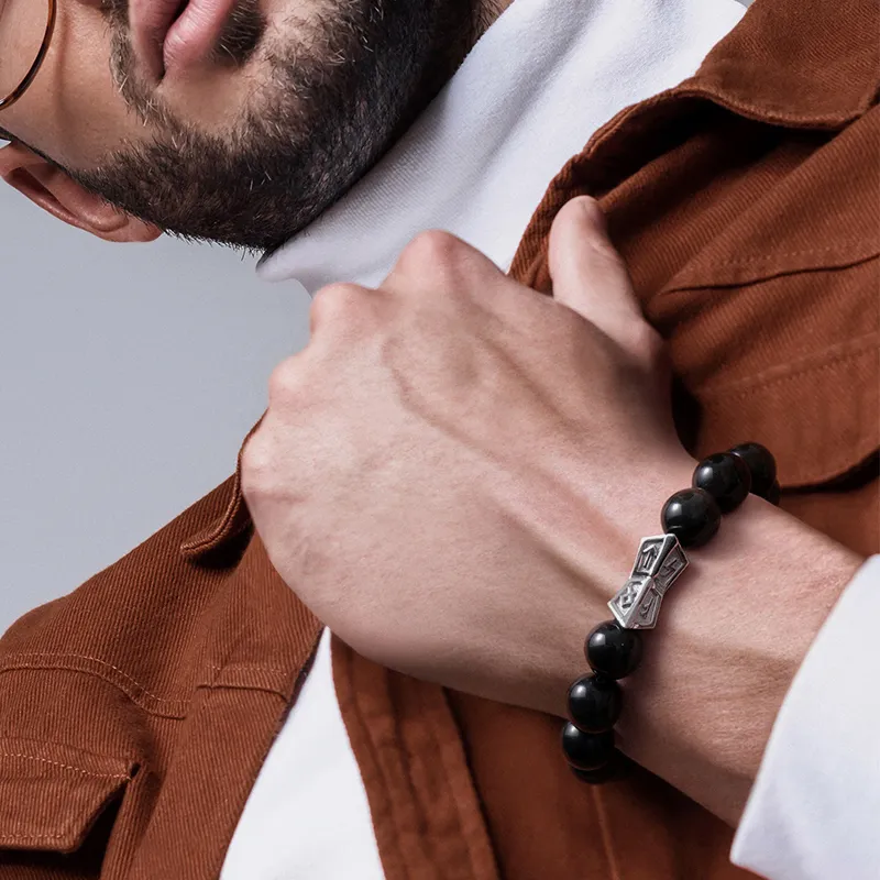 AWNL Semi Precious Stone Bracelets Men's-13