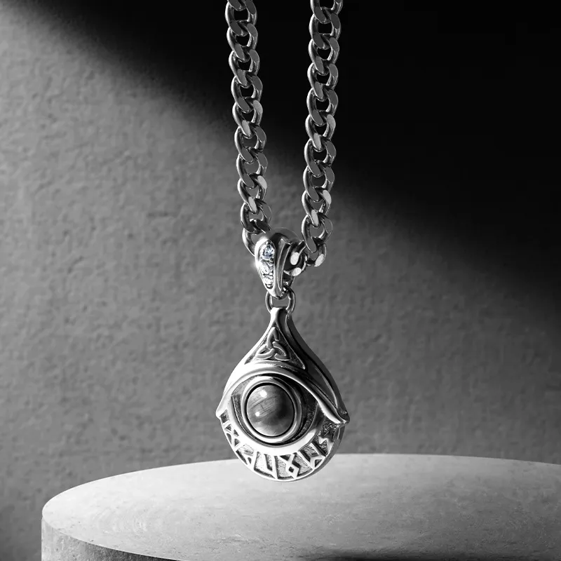 AWNL Hawk's Eye Stone Necklaces Men's-3