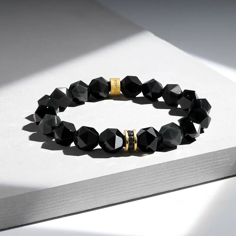 AWNL Obsidian Jade Bracelets Men's-1