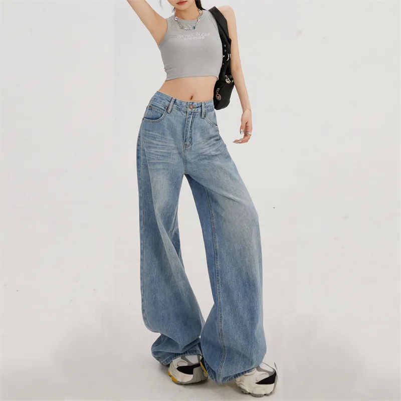 ZAVK Jeans Women's Vintage Light Blue-4