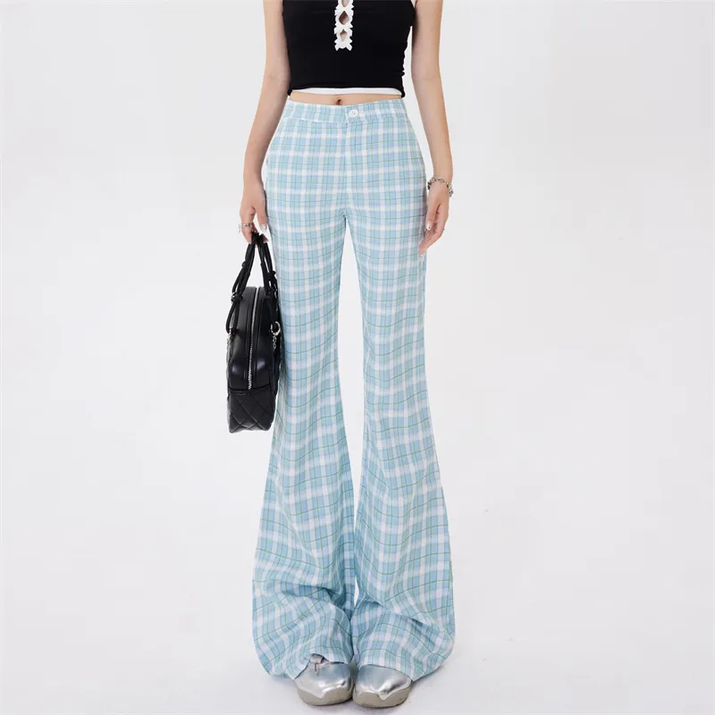 ZAVK Casual Pants Women's Fresh Blue-2