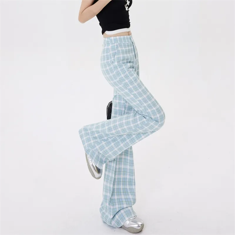 ZAVK Casual Pants Women's Fresh Blue-4