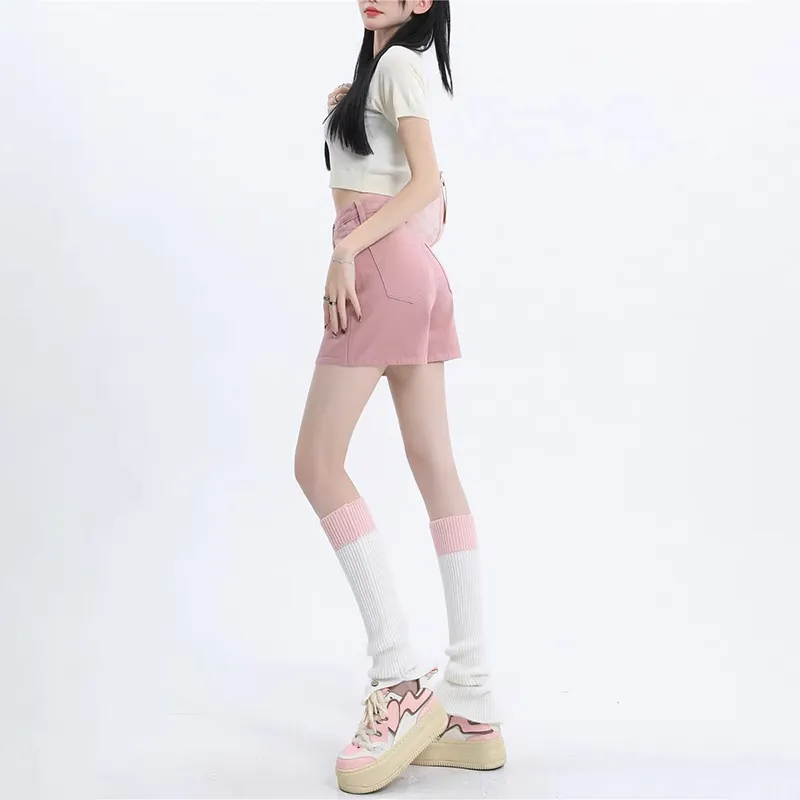 ZAVK Casual Short Skirts Women's Dirty Pink-4