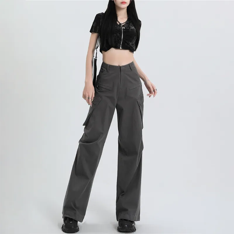 ZAVK Cargo Pants Women's Mud Card Gray-5
